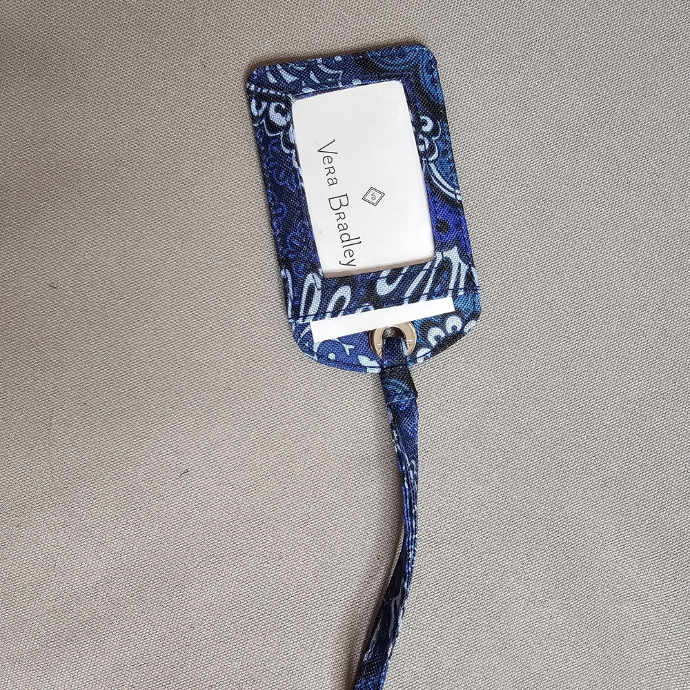 NEW Vera Bradley Blue Paisley ID Luggage Tag